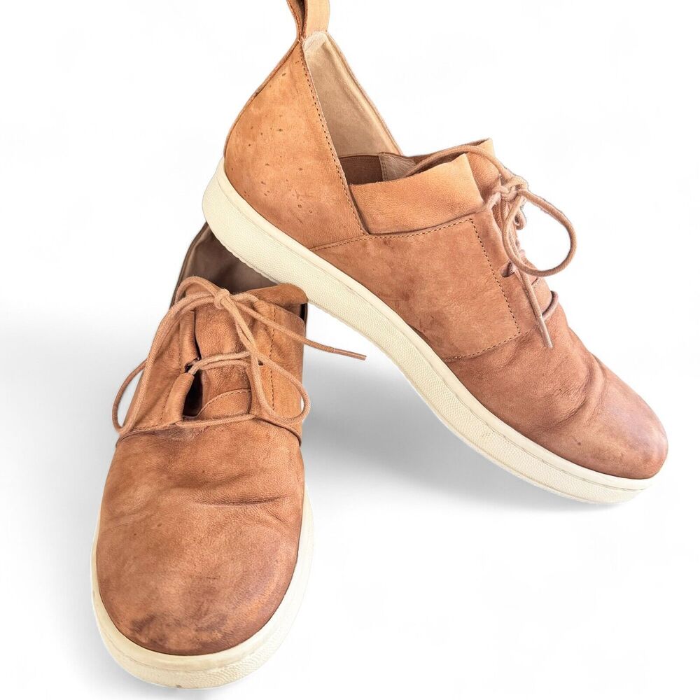Eileen Fisher Kipling Wheat Nubuck Sneakers Lace Up Women’s Sz 10